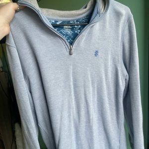 IZOD Blue Quarter zip. size Medium